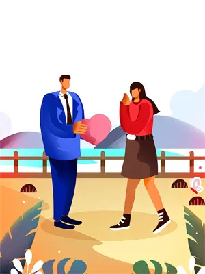 未婚妻和发小在海边玩